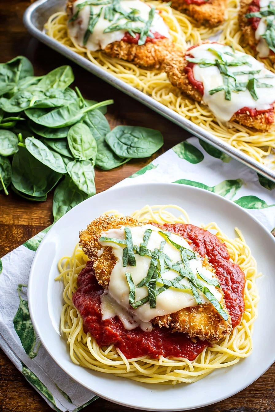Baked Chicken Parmesan - Serving Suggestion