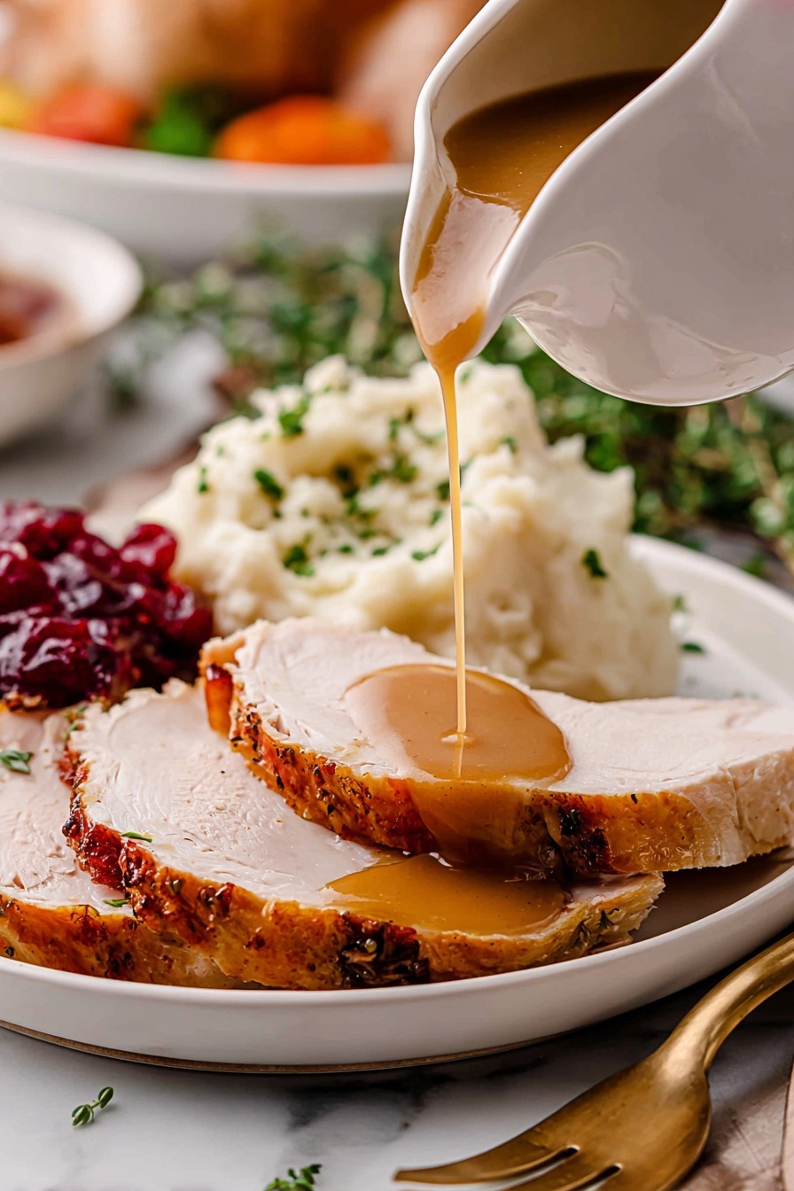 Bourbon Maple Glazed Turkey - Serving Suggestion