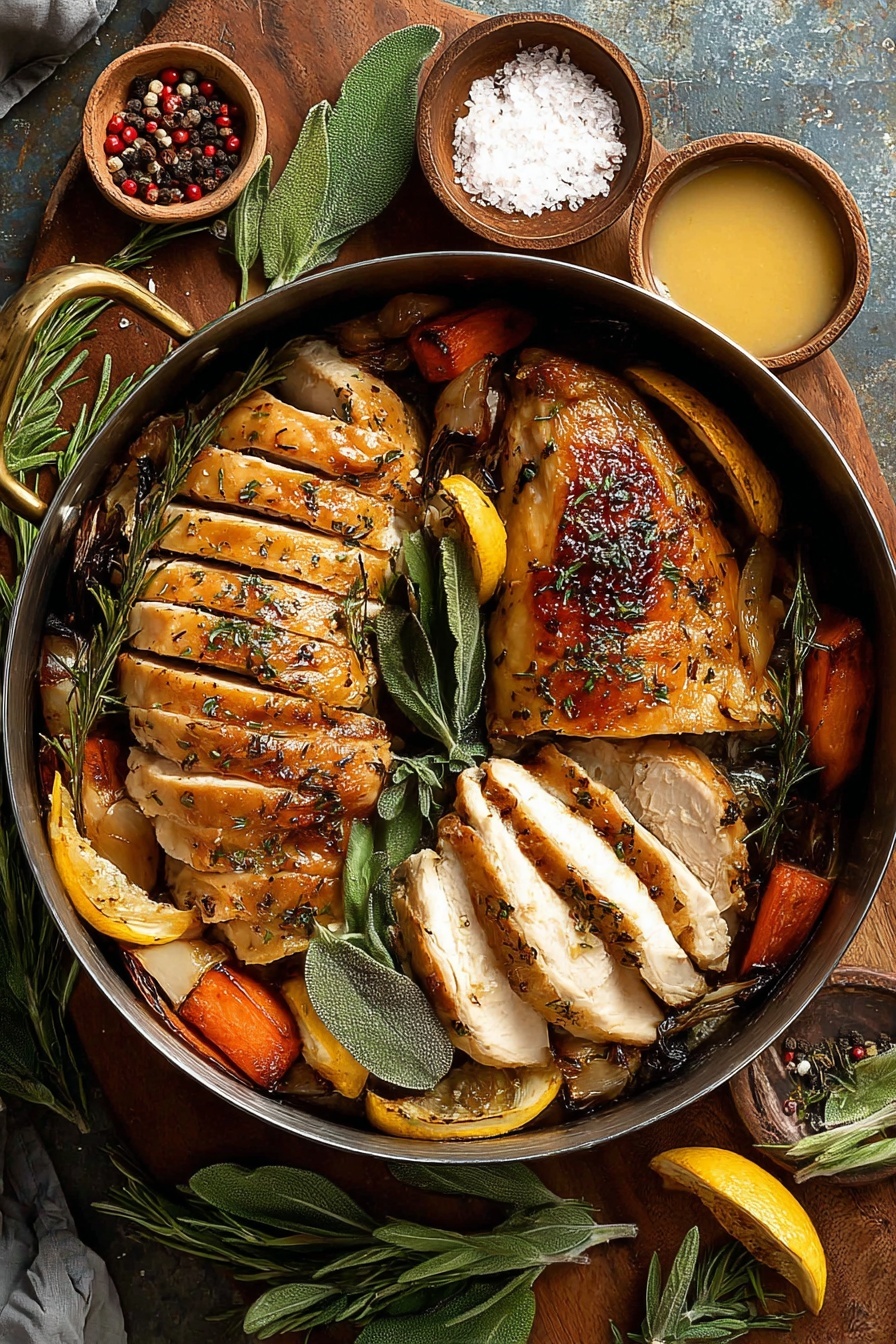 Dutch Oven Turkey Breast - Serving Suggestion