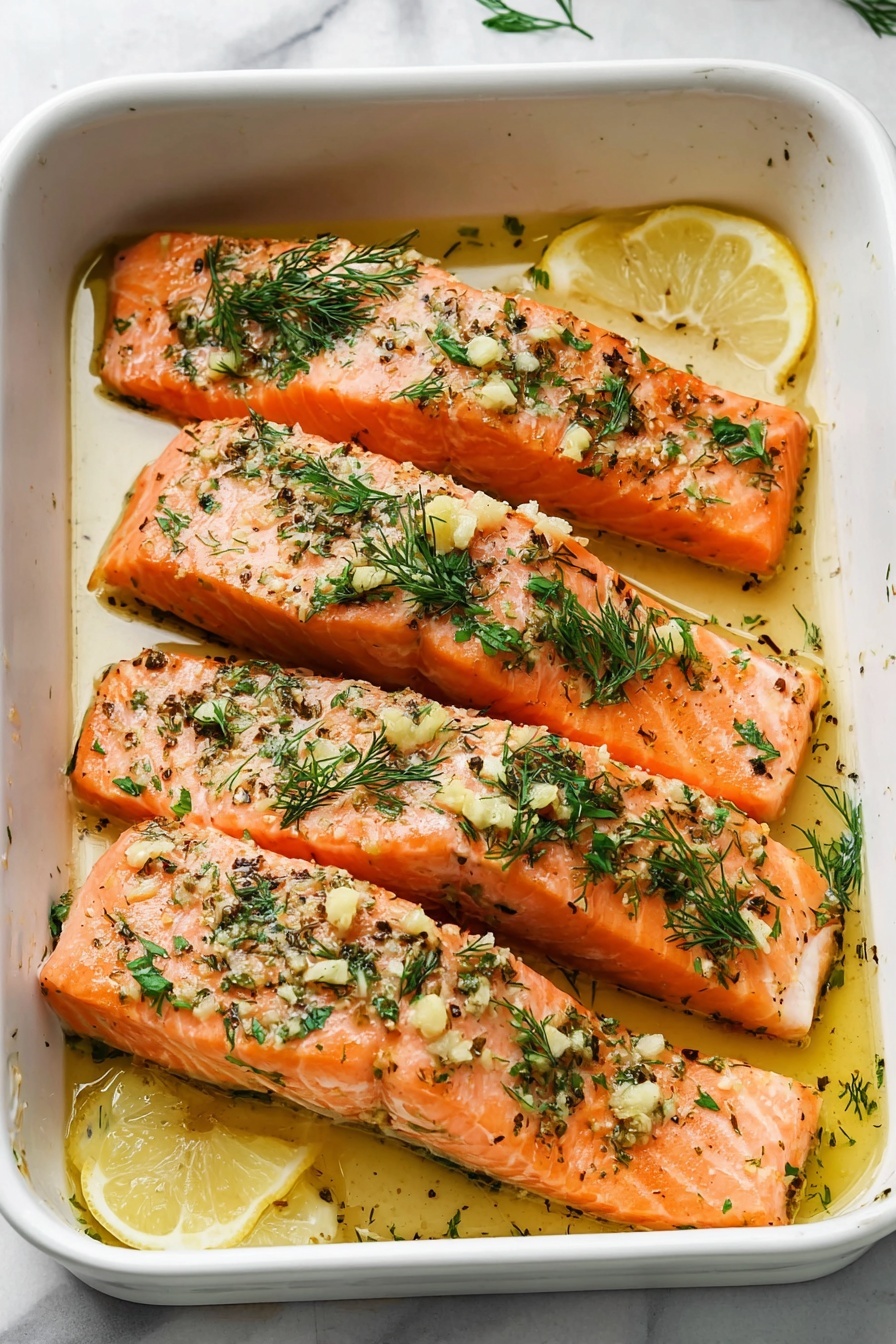 A white plate with a serving of cooked salmon fillet in the center, its pink-orange flesh flaking apart gently and topped with small pieces of garlic, black pepper, and green herbs, creating a fresh and textured look. To the right side of the plate, a bunch of bright green cooked asparagus spears is laid out neatly, sprinkled lightly with chopped garlic. A small wedge of lemon sits at the top edge of the plate. A silver fork is placed near the bottom center, with a piece of salmon pierced on its tines, resting on the plate. The plate sits on a white marbled surface. Photo taken with an iphone --ar 2:3 --v 7