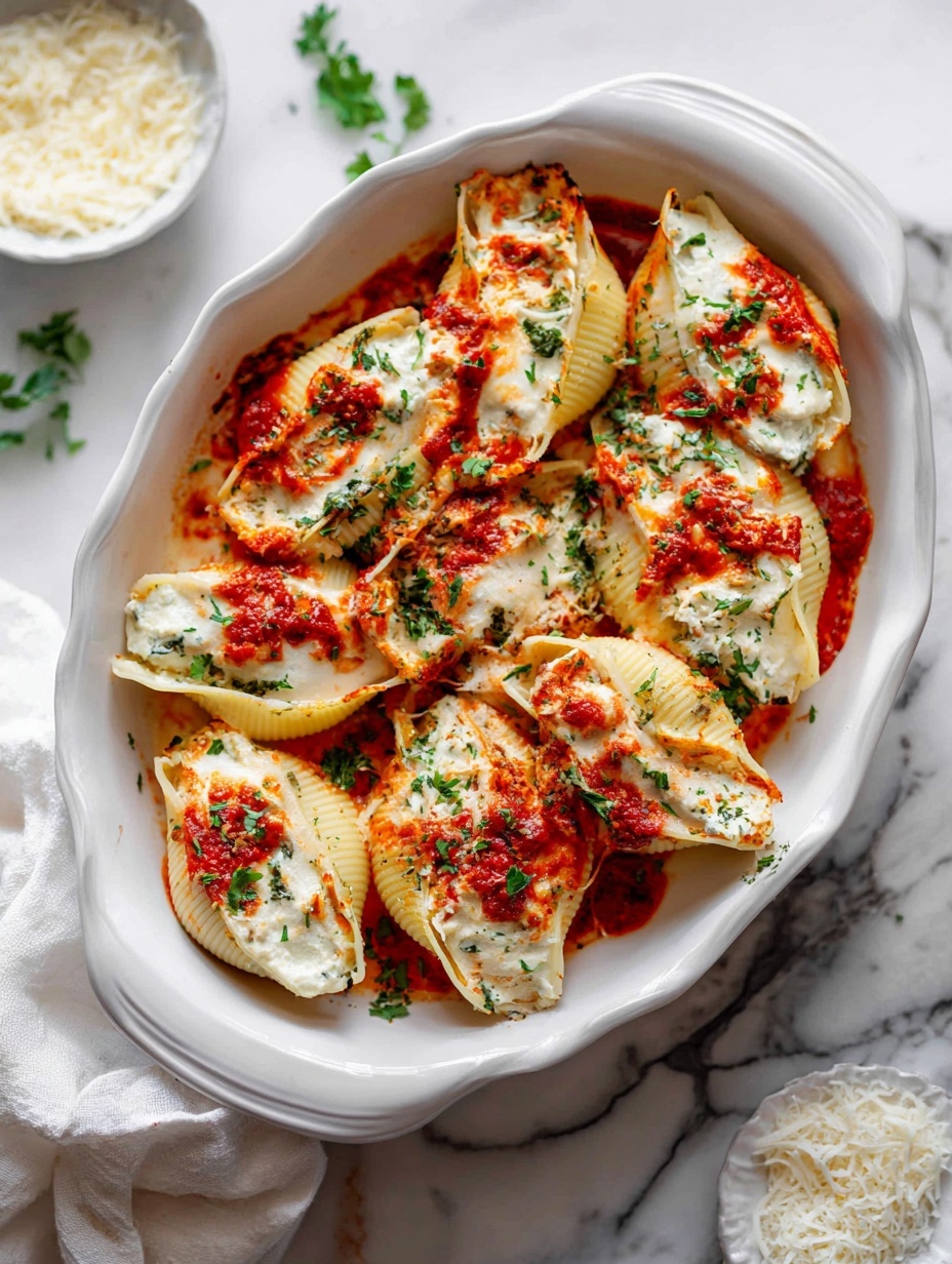 cheese stuffed shells - Serving Suggestion