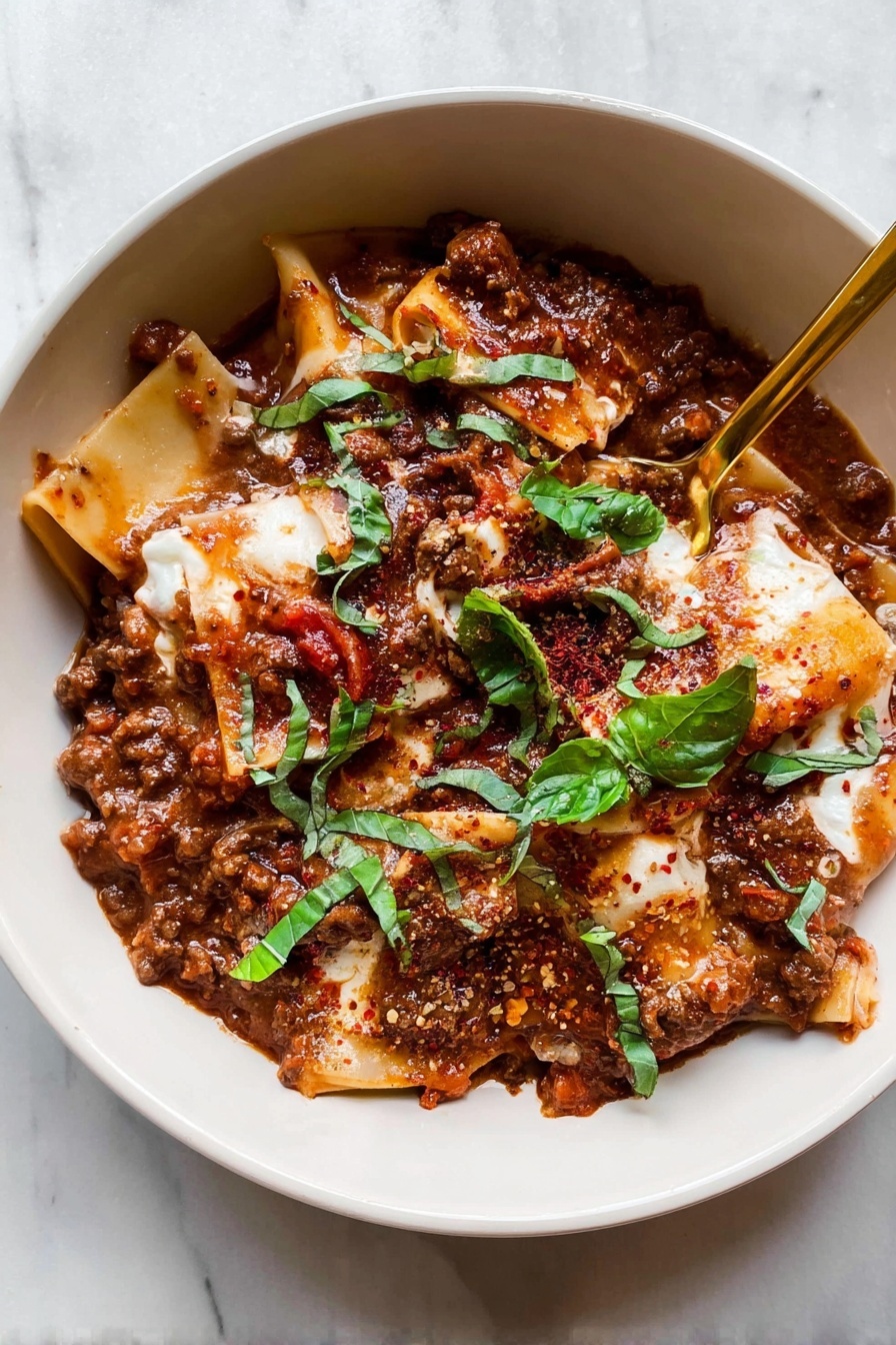 Lasagna Soup - Serving Suggestion