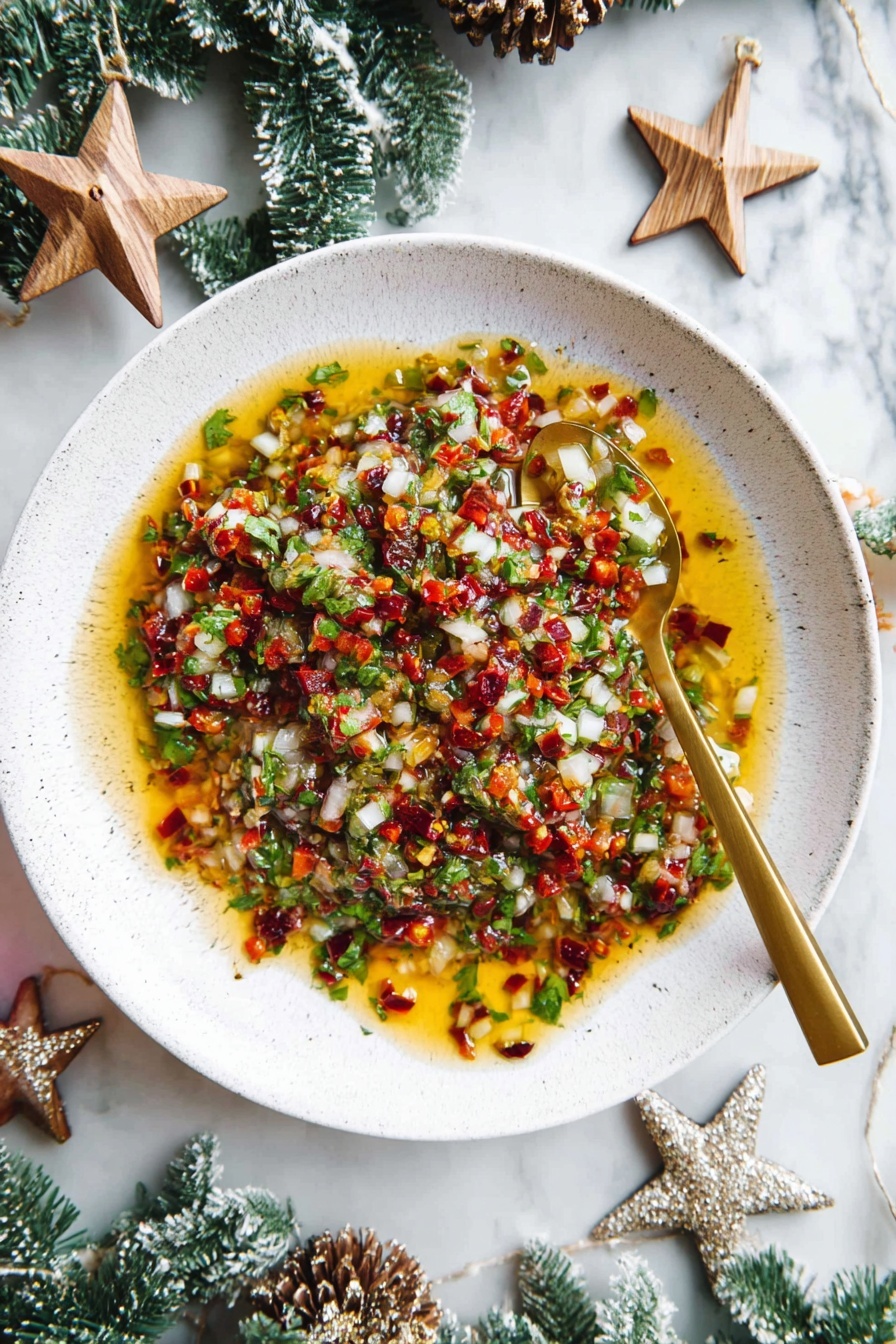 Festive Dipping Oil - Serving Suggestion